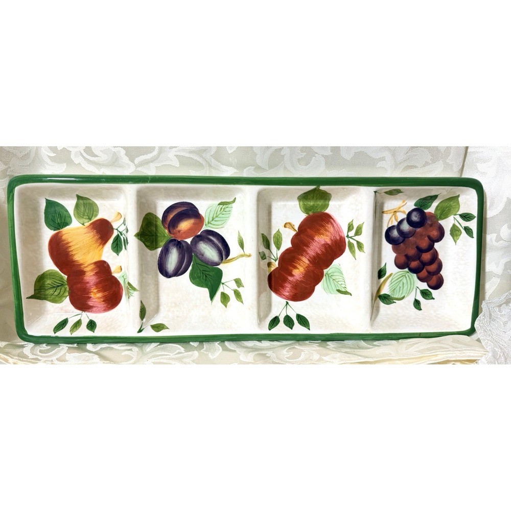 SAKURA Oneida Excell Sonoma Fruit Earthenware Divided Serving Tray (3382)
